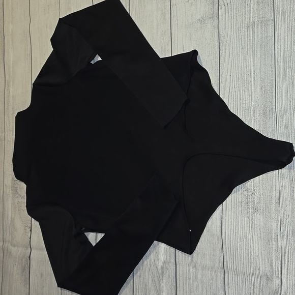 Good American Women's Scuba Funnel Neck Thong Bodysuit Black Size XL NWOT - Picture 2 of 9